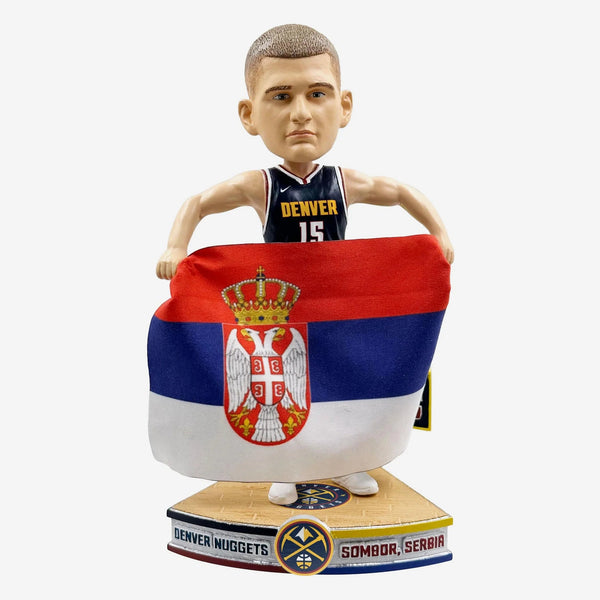 ニコラ・ヨキッチ　デンバー・ナゲッツ　ボブルヘッド Nikola Jokic Denver Nuggets Serbian National Flag International