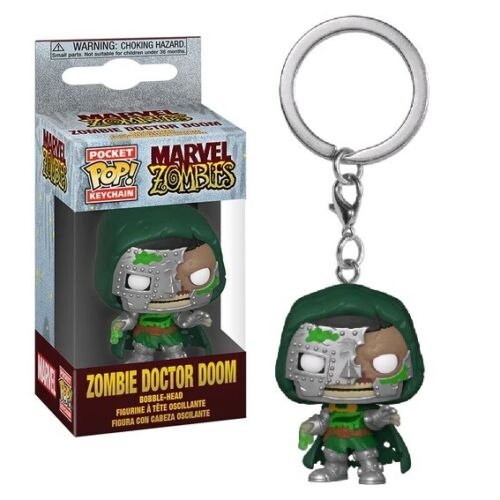 No.025★ショップ限定★ドクロシリーズ★pop-x★ Funko Pop! Marvel Zombies Dr. Doom Keychain – National Bobblehead