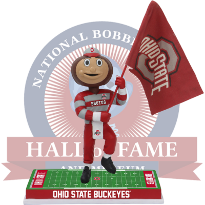 Brutus Buckeye Ohio State Buckeyes Flag Bobblehead (Presale