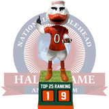 Miami Hurricanes Football Top 25 Ranking Tracker Bobblehead