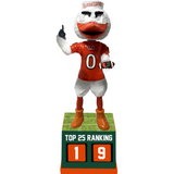 Miami Hurricanes Football Top 25 Ranking Tracker Bobblehead