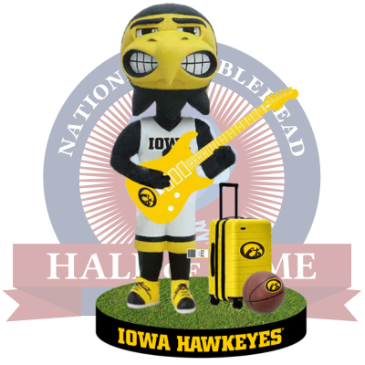 Iowa Hawkeyes Herky the Hawk Heading to Cleveland Bobblehead (Presale)