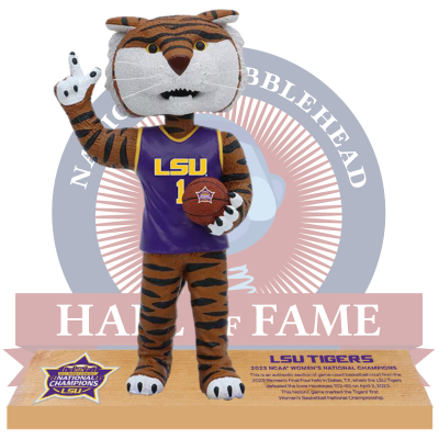 LSU Tigers 2023 Women's Basketball Game Used Championship Court Bobblehead (Presale)