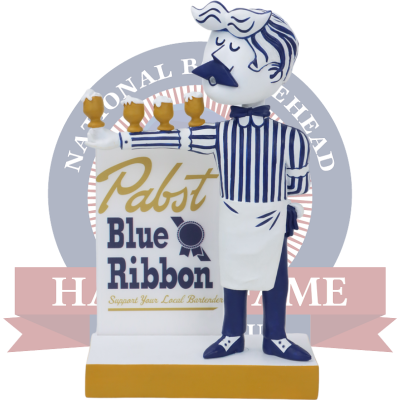 Pabst Blue Ribbon バーテンダー フィギュア Pabst Blue Ribbon Balancing Bartender Bobblehead – National