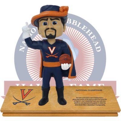 Virginia Cavaliers 2019 Men's Basketball Game Used Championship Court Bobblehead (Presale)