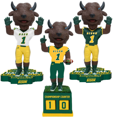 Thundar North Dakota State Bison Mascot 2024 FCS Football National Champions Bobbleheads