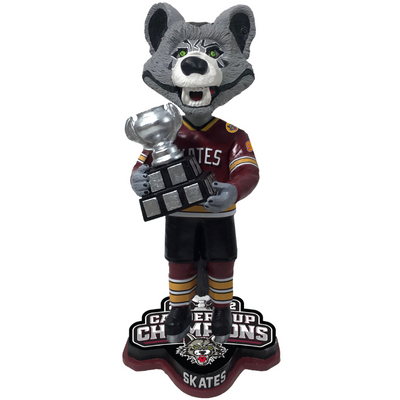  Skates Chicago Wolves 2022 AHL Champions Gray Jersey Bobblehead  : Toys & Games