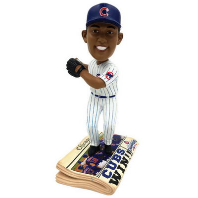 Forever Collectibles Chicago Cubs Ben Zobrist 2016 World Series Champions  Newspaper Bobblehead