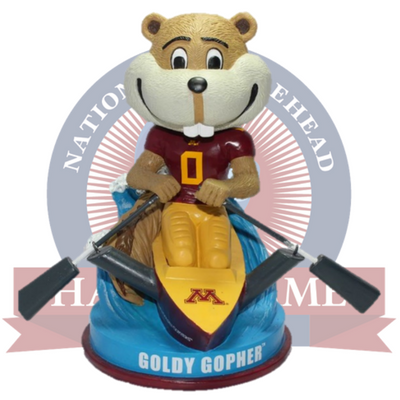Minnesota Golden Gophers Goldy Gopher Bobblehead - National Bobblehead HOF Store