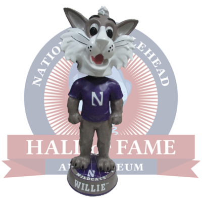 3 Foot Northwestern Wildcats Willie the Wildcat Bobblehead - National Bobblehead HOF Store