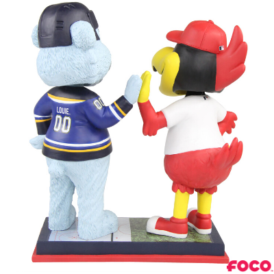 Fredbird and Louie St. Louis Cardinals and Blues High Five Bobblehead
