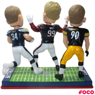 Watt Brothers NFL Triple Bobblehead – National Bobblehead HOF Store