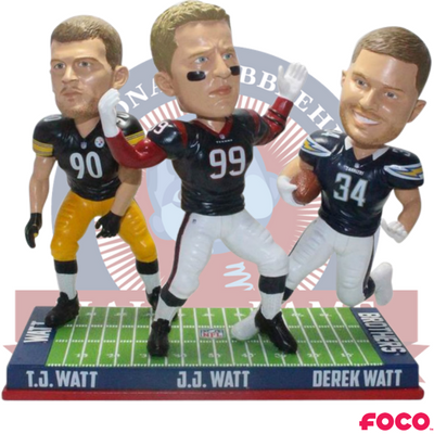 Watt Brothers NFL Triple Bobblehead