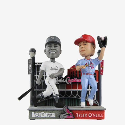 Lou Brock & Tyler O'Neill St. Louis Cardinals Then And Now MLB Bobblehead