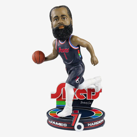 James Harden Philadelphia 76ers 2022 City Jersey NBA Bobblehead