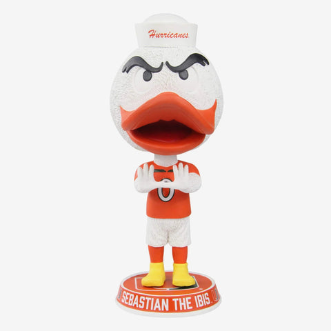 Sebastian The Ibis Miami Hurricanes Bighead NCAA College Bobblehead