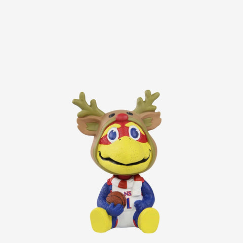 Big Jay Kansas Jayhawks Christmas Mascot Bobble Bro Mini Bobblehead NCAA