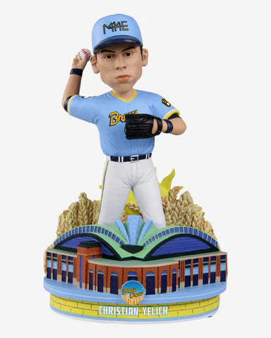 Christian Yelich Milwaukee Brewers 2022 City Connect MLB Baseball Bobblehead