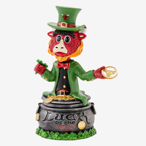 Benny The Bull Chicago Bulls 2023 Saint Patrick's Day NBA Basketball Bobblehead