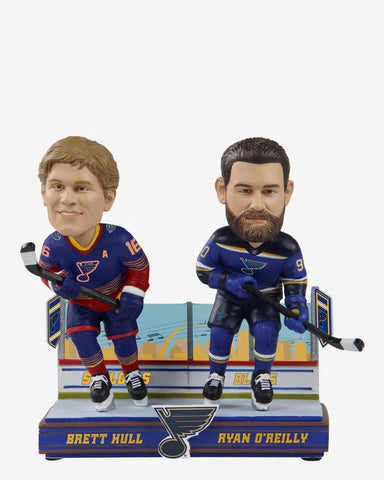 Brett Hull & Ryan O'Reilly St. Louis Blues Then And Now NHL Bobblehead