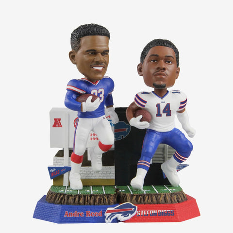 Andre Reed & Stefon Diggs Buffalo Bills Then And Now NFL Football Bobblehead