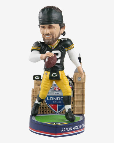 Aaron Rodgers Green Bay Packers 2022 International Game NFL Bobblehead