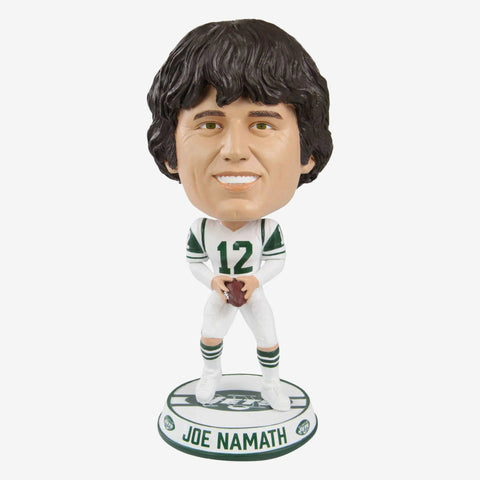 Joe Namath New York Jets Variant Away Jersey Bighead NFL Football Bobblehead