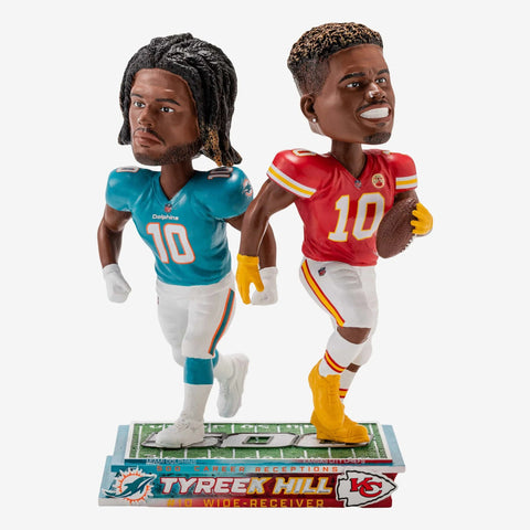 Tyreek Hill Miami Dolphins 500 Receptions Dual NFL Bobblehead