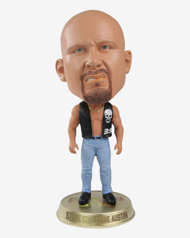 Stone Cold Steve Austin Gold Base Variant Bighead WWE Wrestling Bobblehead