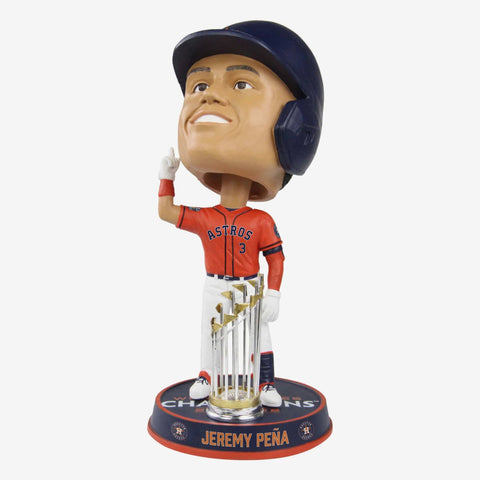 Jeremy Pena Houston Astros 2022 World Series Champions Orange Jersey Bighead MLB Bobblehead