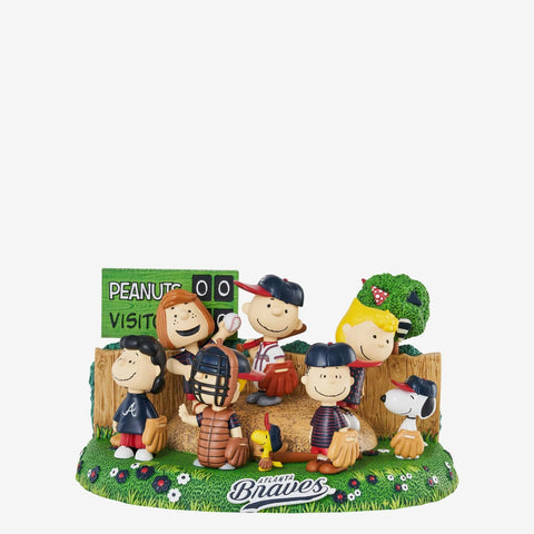 Peanuts Gang MLB Field Mini Bobble Scene Bobbleheads