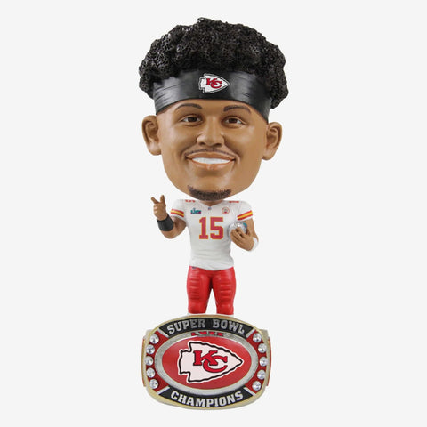 Patrick Mahomes Kansas City Chiefs Super Bowl LVII Ring Bighead Bobblehead NFL
