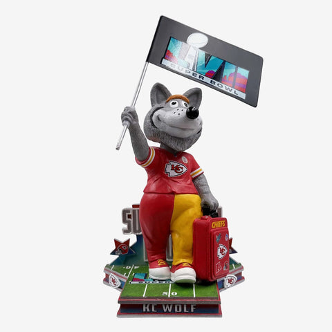 KC Wolf Kansas City Chiefs Super Bowl LVII Bound NFL Football Bobblehead