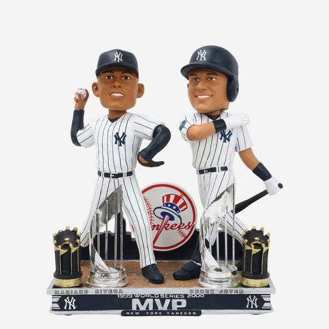 Mariano Rivera & Derek Jeter New York Yankees Back-To-Back World Series MVP Dual MLB Baseball Bobblehead