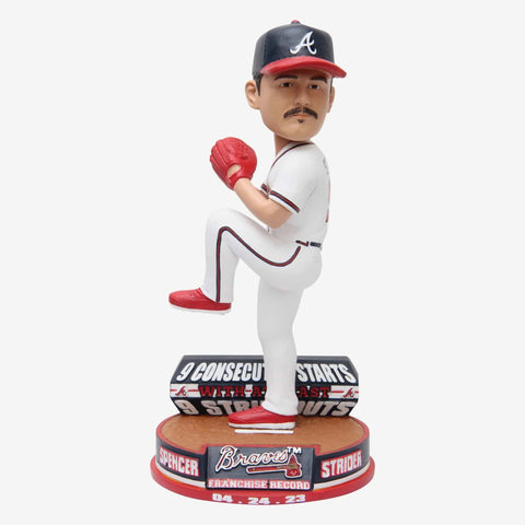 Spencer Strider Atlanta Braves Consecutive Starts With Strikeouts Bobblehead
