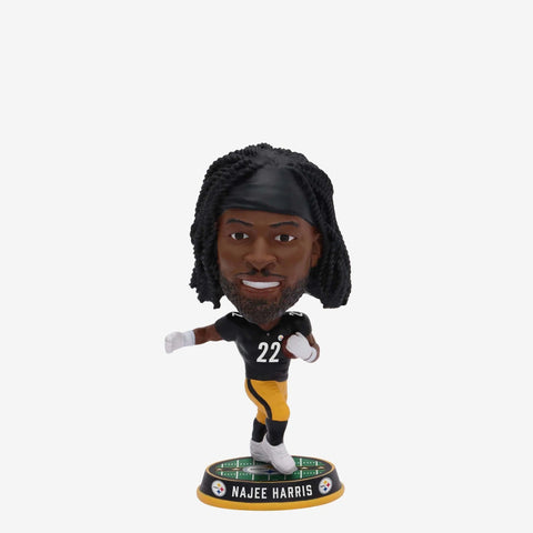 Najee Harris Pittsburgh Steelers Field Stripe Mini Bighead Bobblehead NFL