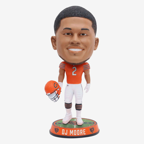 D.J. Moore Chicago Bears Alternate Uniform Field Stripe Bighead Bobblehead NFL