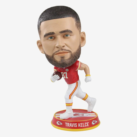 Travis Kelce Kansas City Chiefs Field Stripe Home Jersey Bighead Bobblehead NFL