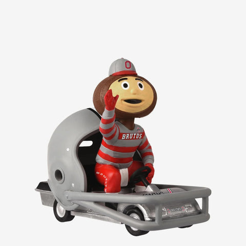 Brutus Buckeye Ohio State Buckeyes Helmet Cart NCAA College Bobblehead