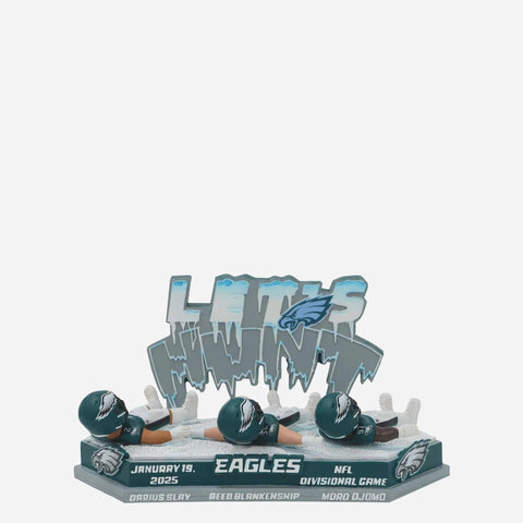 Darius Slay, Reed Blankenship & Moro Ojomo Philadelphia Eagles Divisional Round Let's Hunt Snow Angels Mini Scene NFL Football Bobblehead