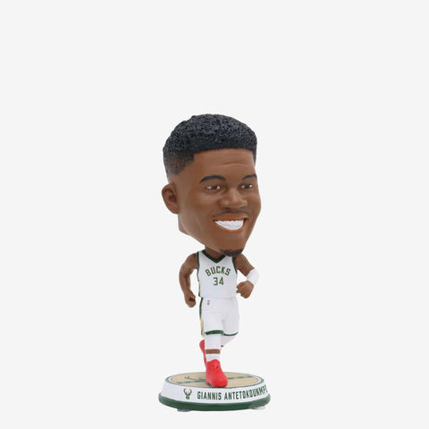 Giannis Antetokounmpo Milwaukee Bucks Court Stripe Mini Bighead NBA Bobblehead