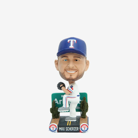 Max Scherzer Texas Rangers Next Stop Mini Bighead MLB Bobblehead