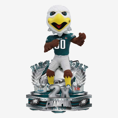 Swoop Philadelphia Eagles 2X Super Bowl Champions NFL Football Bobblehead