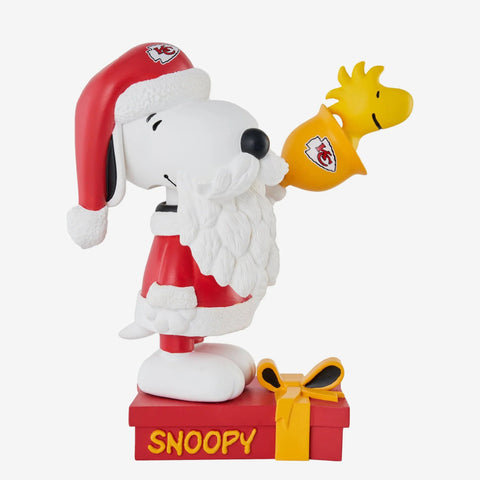 Snoopy & Woodstock Kansas City Chiefs Peanuts Christmas Special Bobblehead NFL