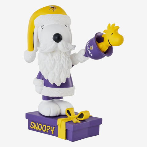 Snoopy Woodstock Minnesota Vikings Peanuts Christmas Special Bobblehead NFL