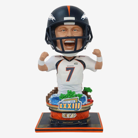 John Elway Denver Broncos Super Bowl XXXIII MVP Bust Bighead Bobblehead NFL