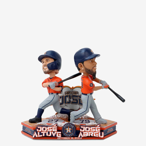 Jose Abreu & Jose Altuve Houston Astros 2023 ALCS Game 4 Hip Hip Jose Dual Bobblehead MLB Bobblehead