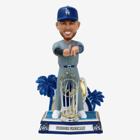 Freddie Freeman Los Angeles Dodgers 2024 World Series Champions LA Gesture Bobblehead