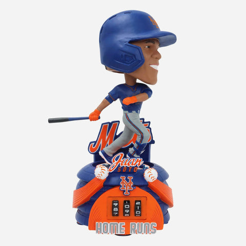 Juan Soto New York Mets Home Run Counter Medium Bighead Blue Uniform MLB Bobblehead