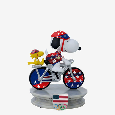 2024 Olympics Team Usa Cycling Snoopy Peanuts Mini Bobblehead